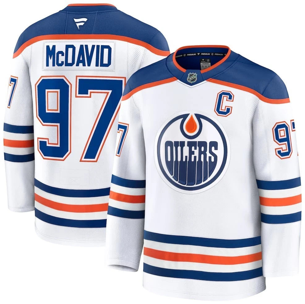 Connor McDavid #97 Edmonton Oilers Fanatics Premium Jersey - White