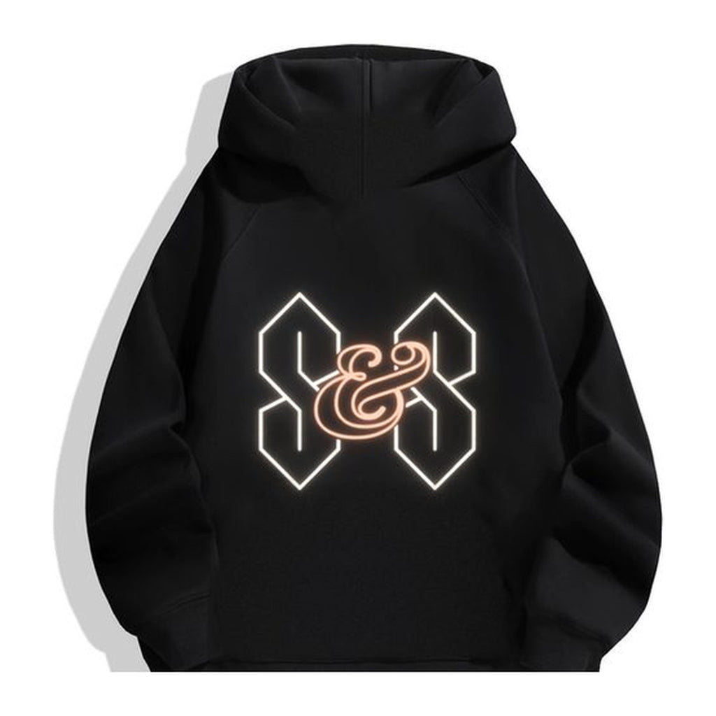 01 Neon hoodie in Black, back