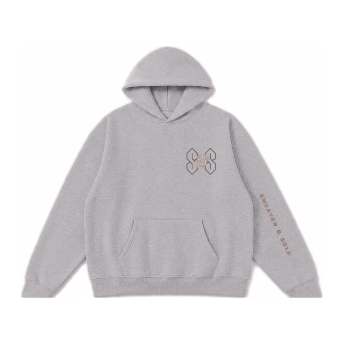 01 Neon hoodie in Cement Grey, front