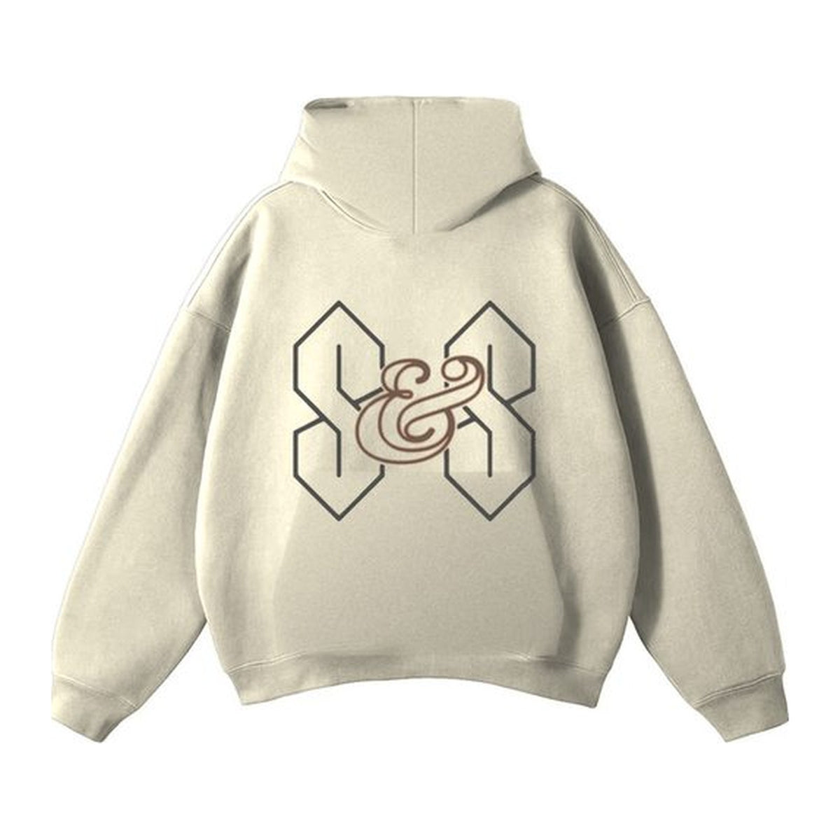 01 Neon hoodie in Cream, back