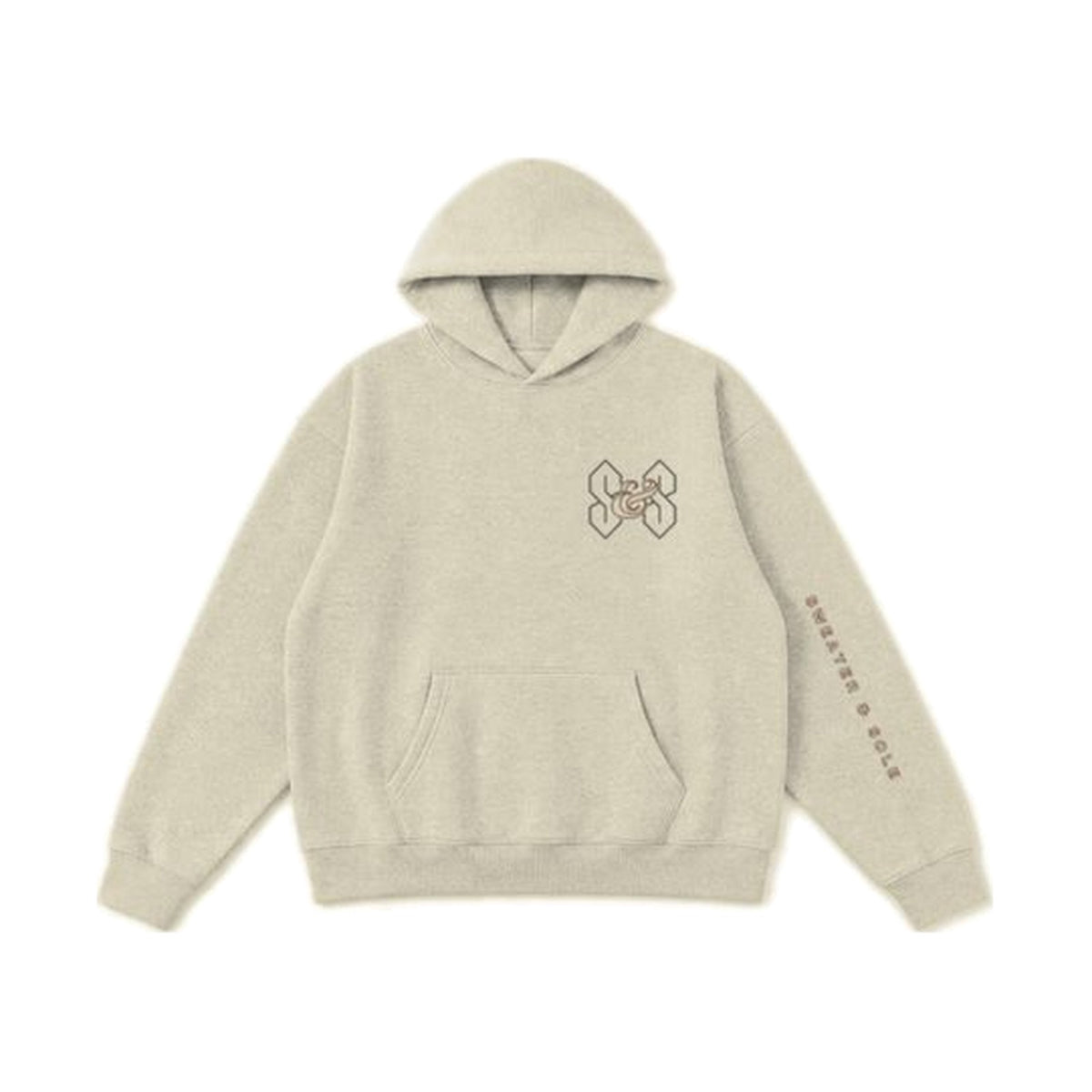 01 Neon hoodie in Cream, front
