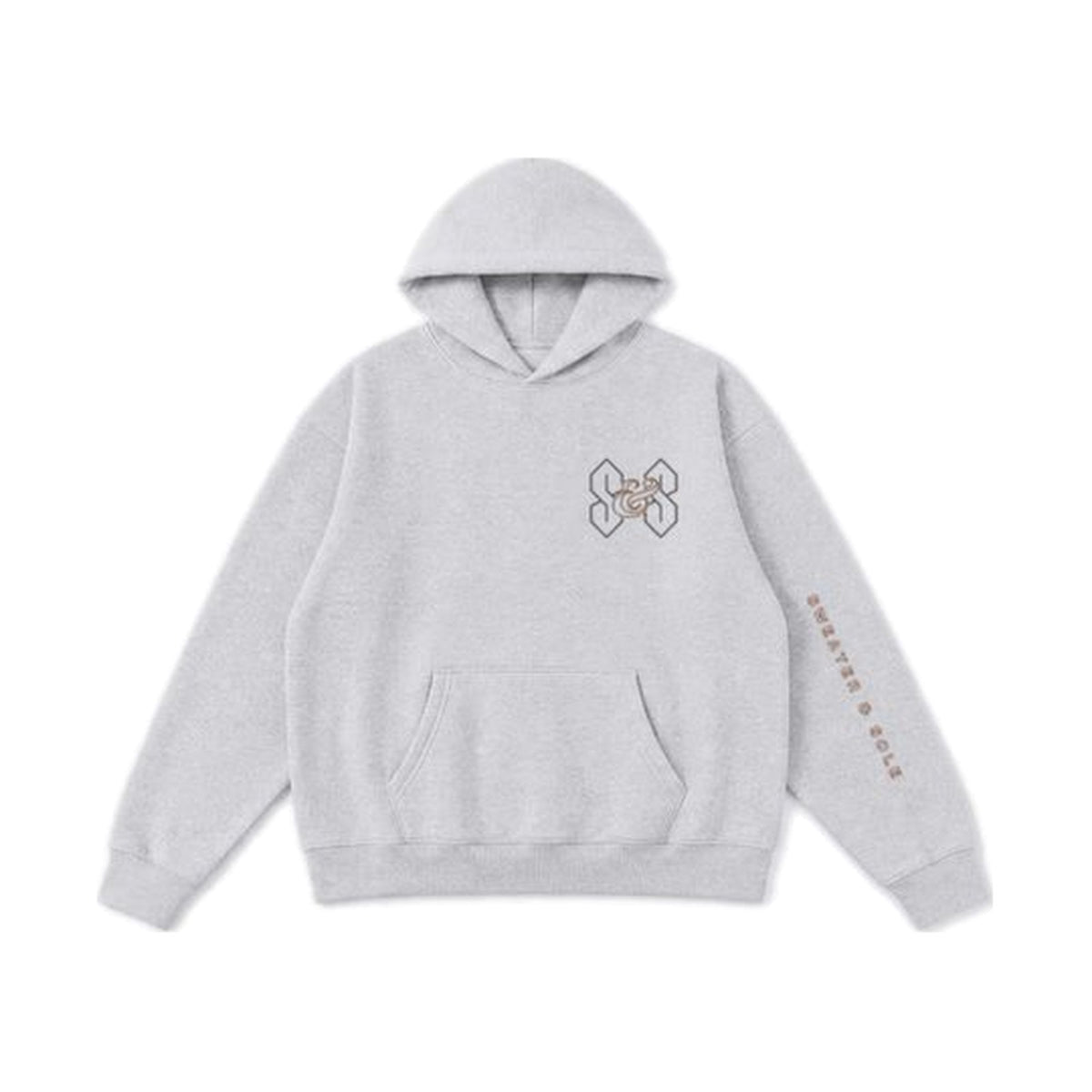 01 Neon hoodie in Heather Grey, front