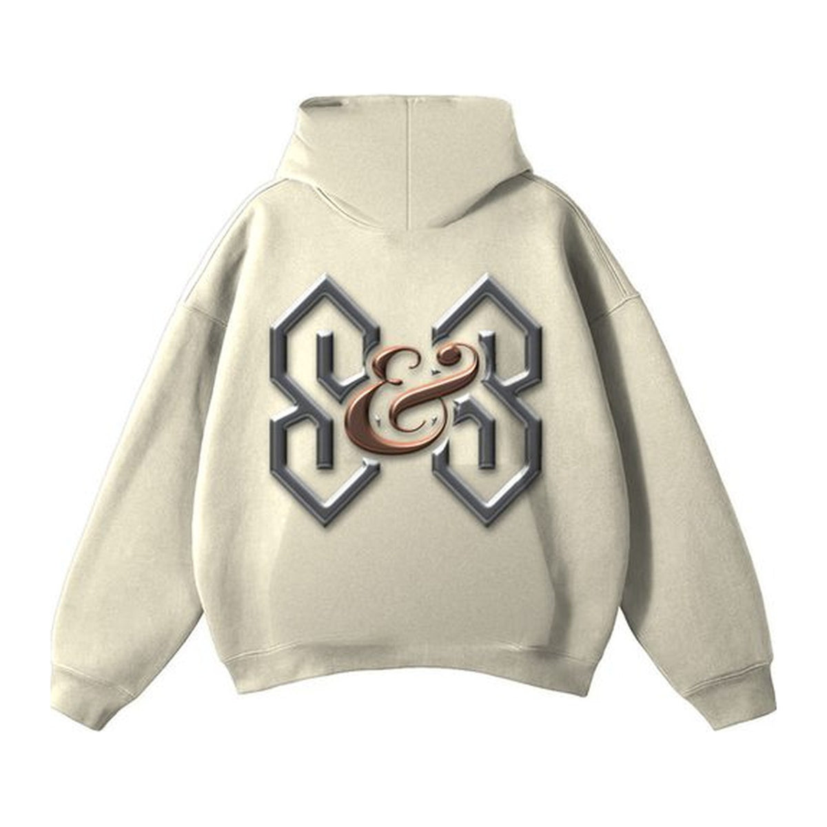 02 Forged hoodie in Cream, back