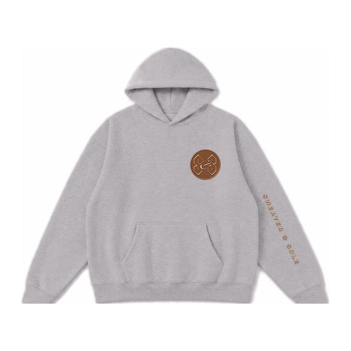03 Sole hoodie in Cement Grey, front