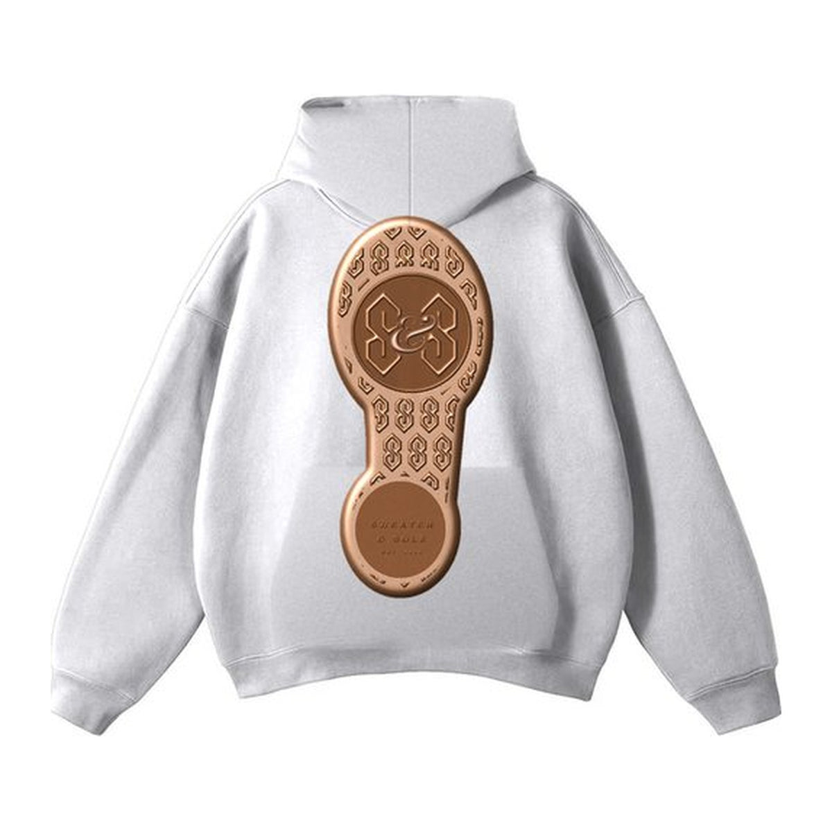 03 Sole hoodie in Heather Grey, back