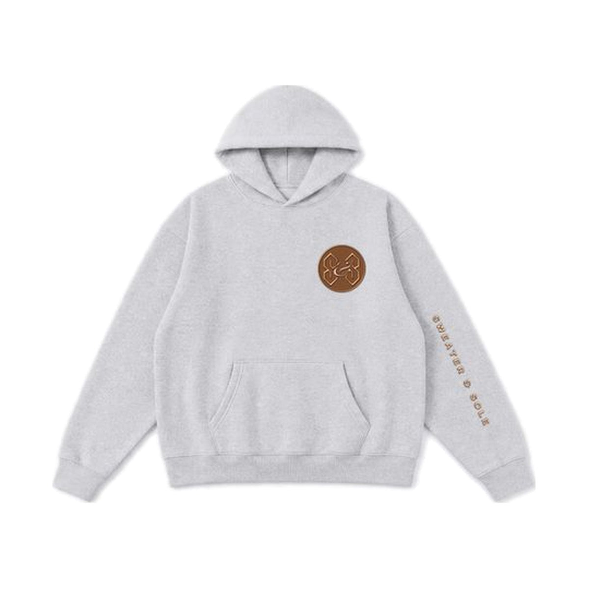 03 Sole hoodie in Heather Grey, front