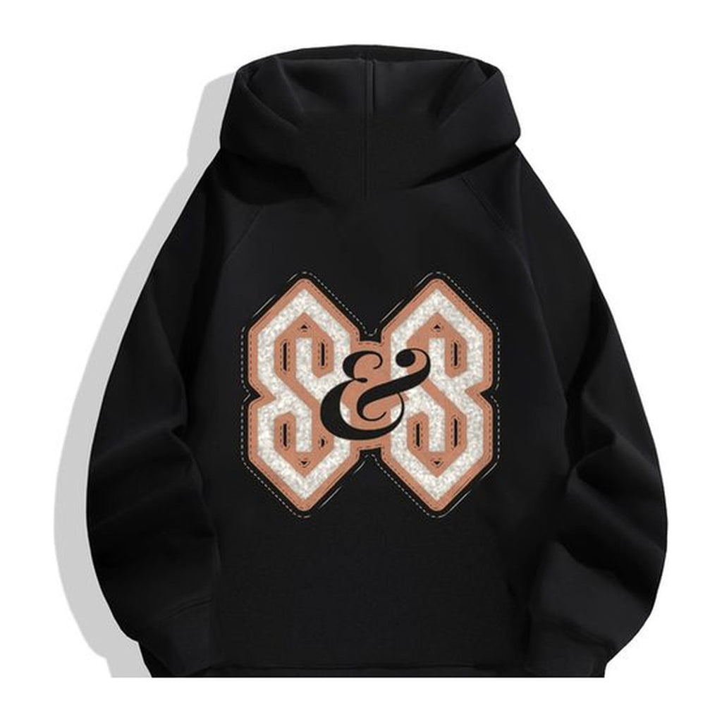 04 Varsity hoodie in Black, back