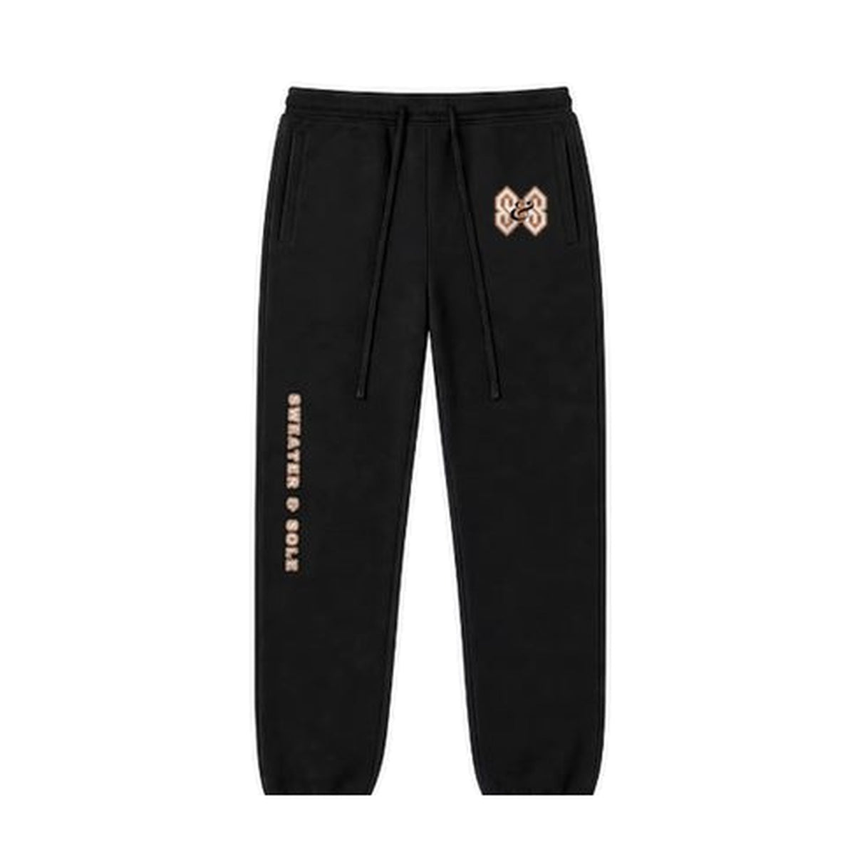 04 Varsity sweatpants in Black, front
