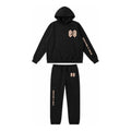 04 Varsity hoodie and sweatpant set in Black, front