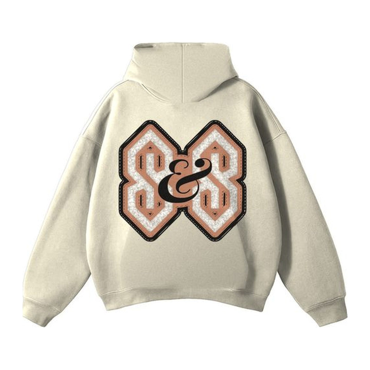 04 Varsity hoodie in Cream, back