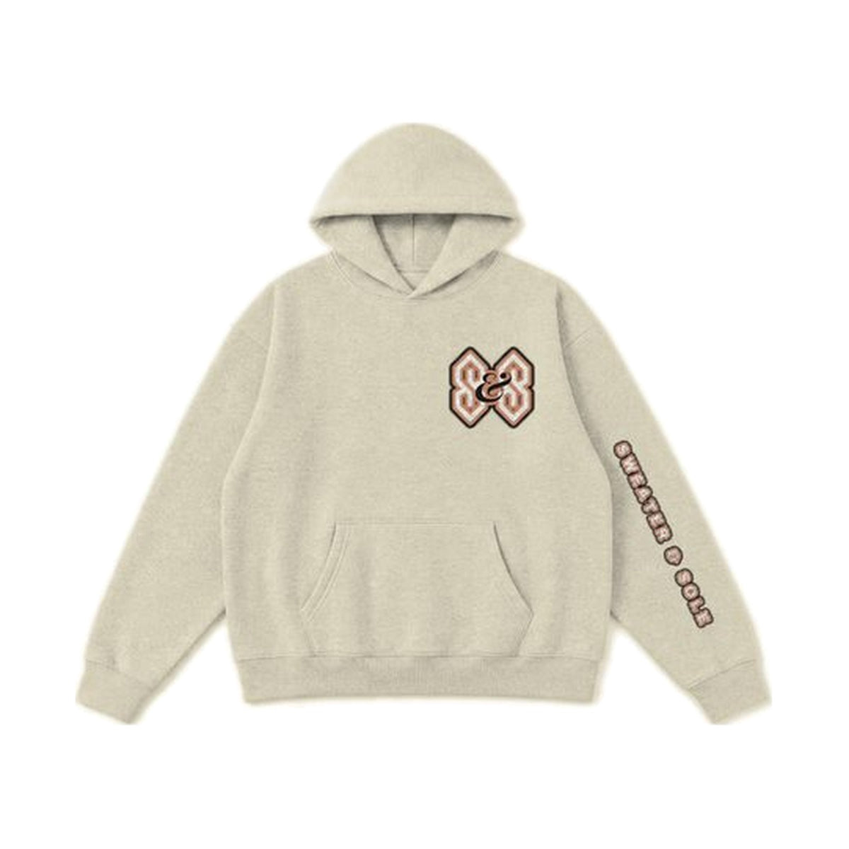 04 Varsity hoodie in Cream, front