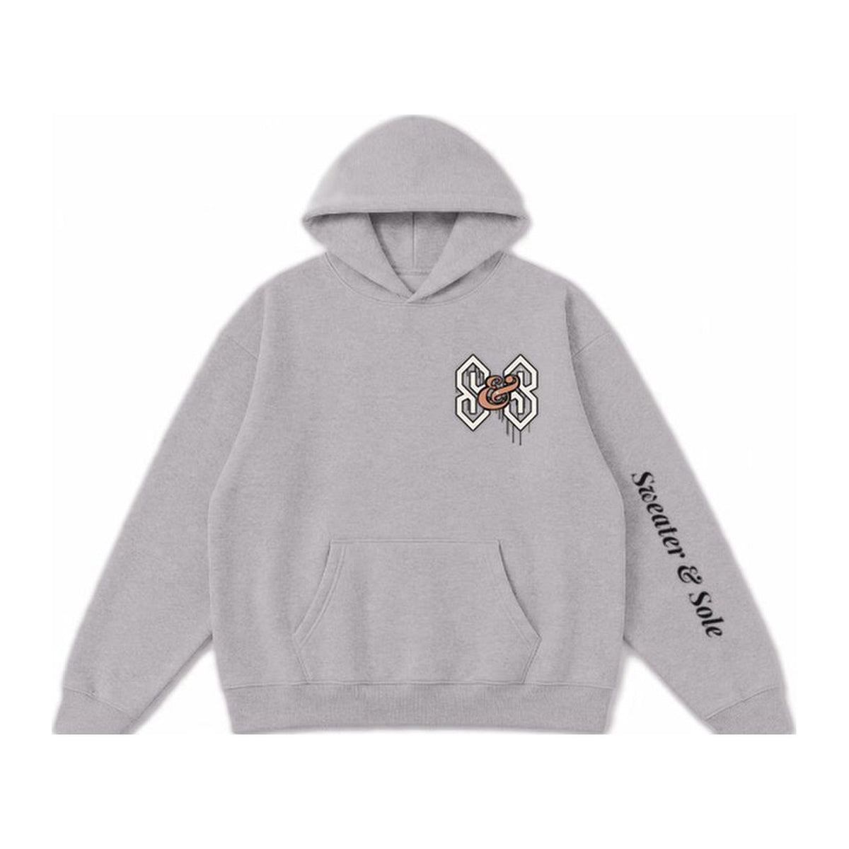 05 Street hoodie in Cement Grey, front