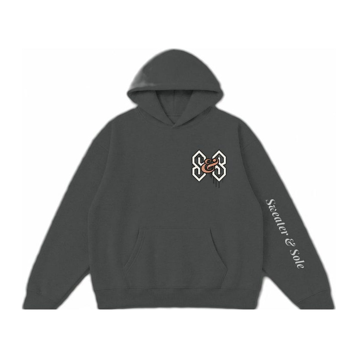 05 Street hoodie in Charcoal, front
