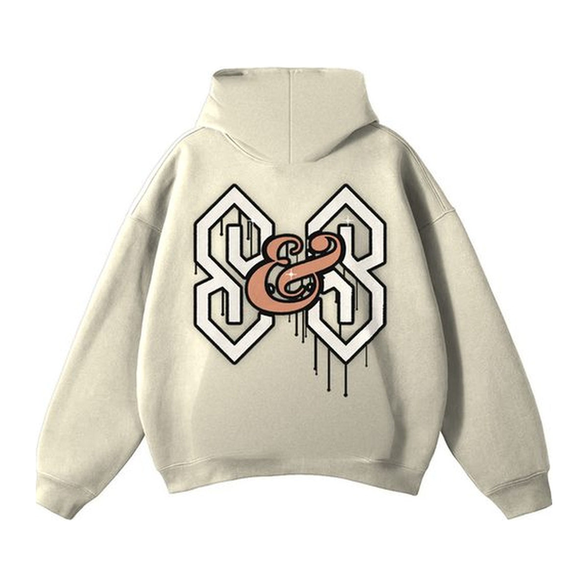05 Street hoodie in Cream, back