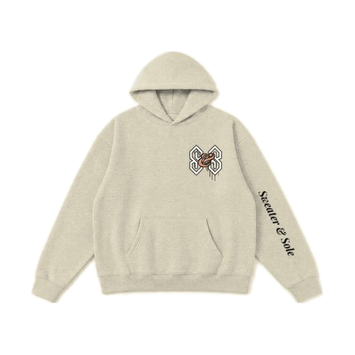 05 Street hoodie in Cream, front