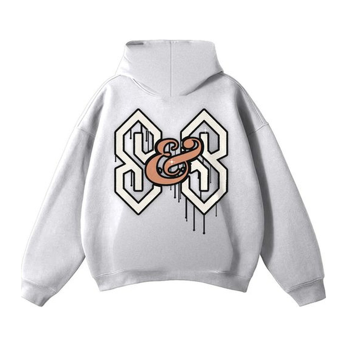 05 Street hoodie in Heather Grey, back