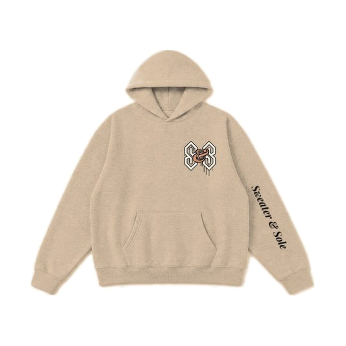 05 Street hoodie in Khaki, front