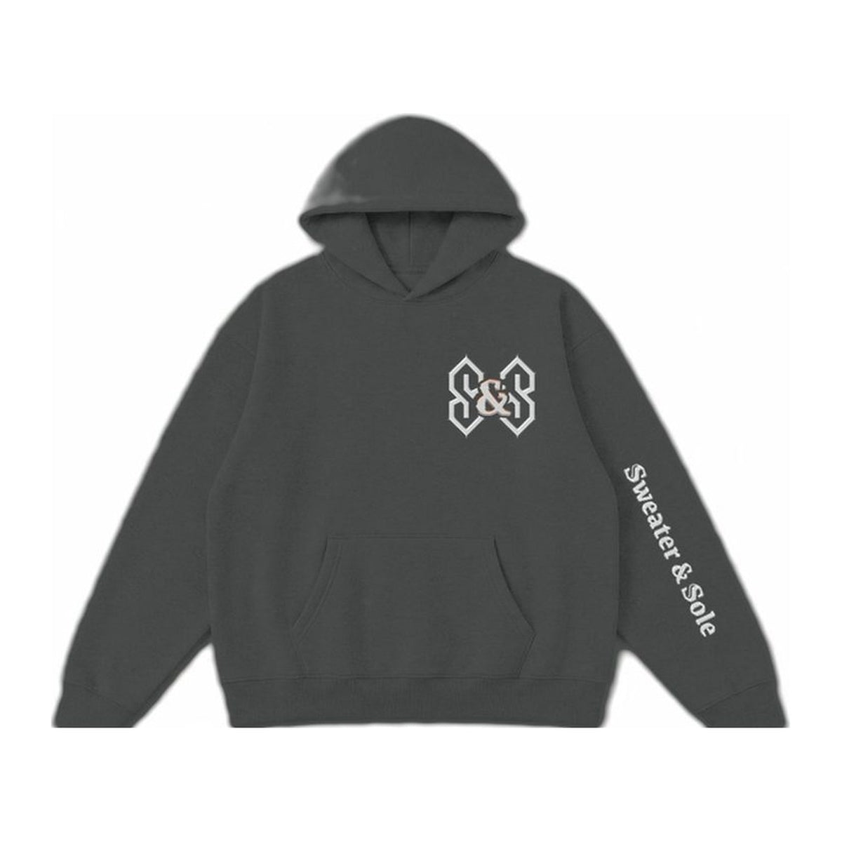 06 Gothic hoodie in Charcoal, front