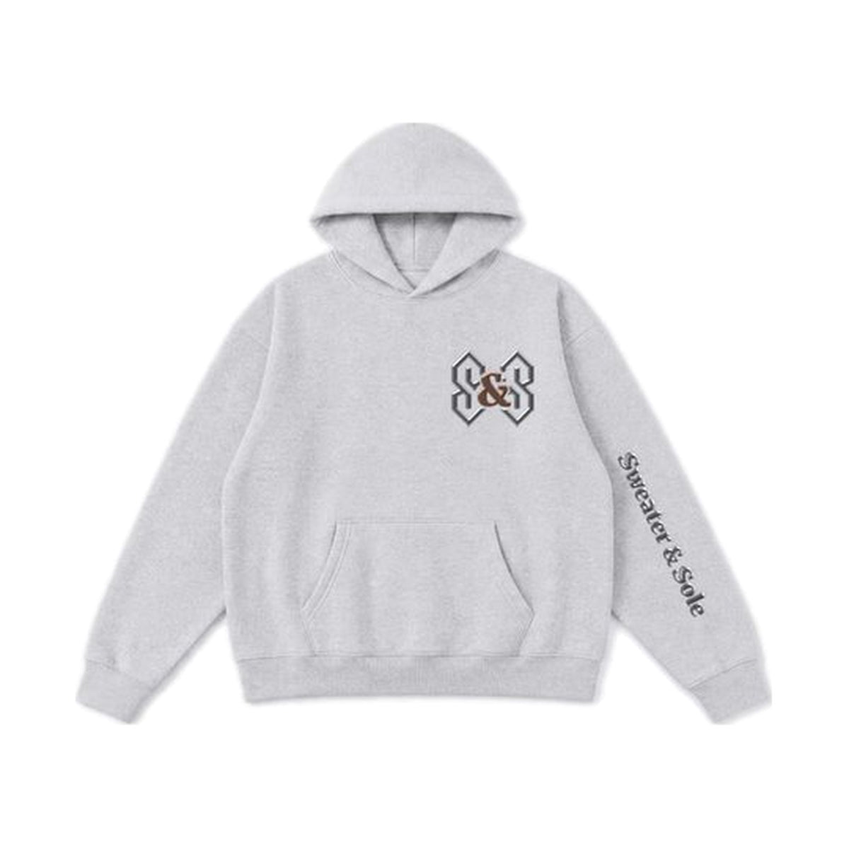 06 Gothic hoodie in Heather Grey, front