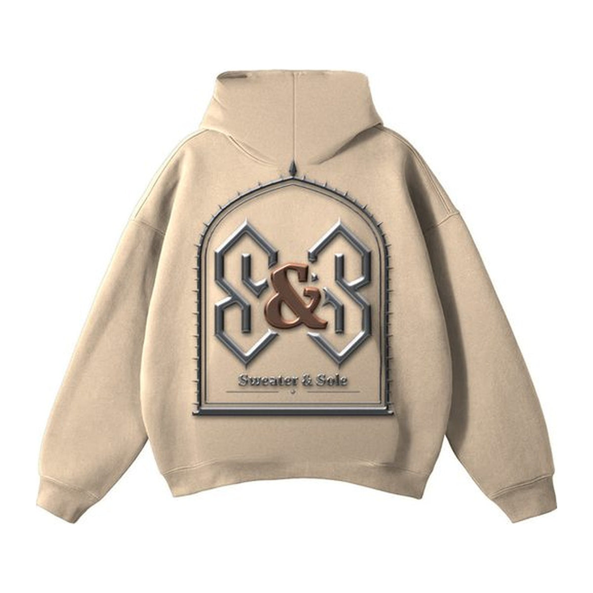 06 Gothic hoodie in Khaki, back