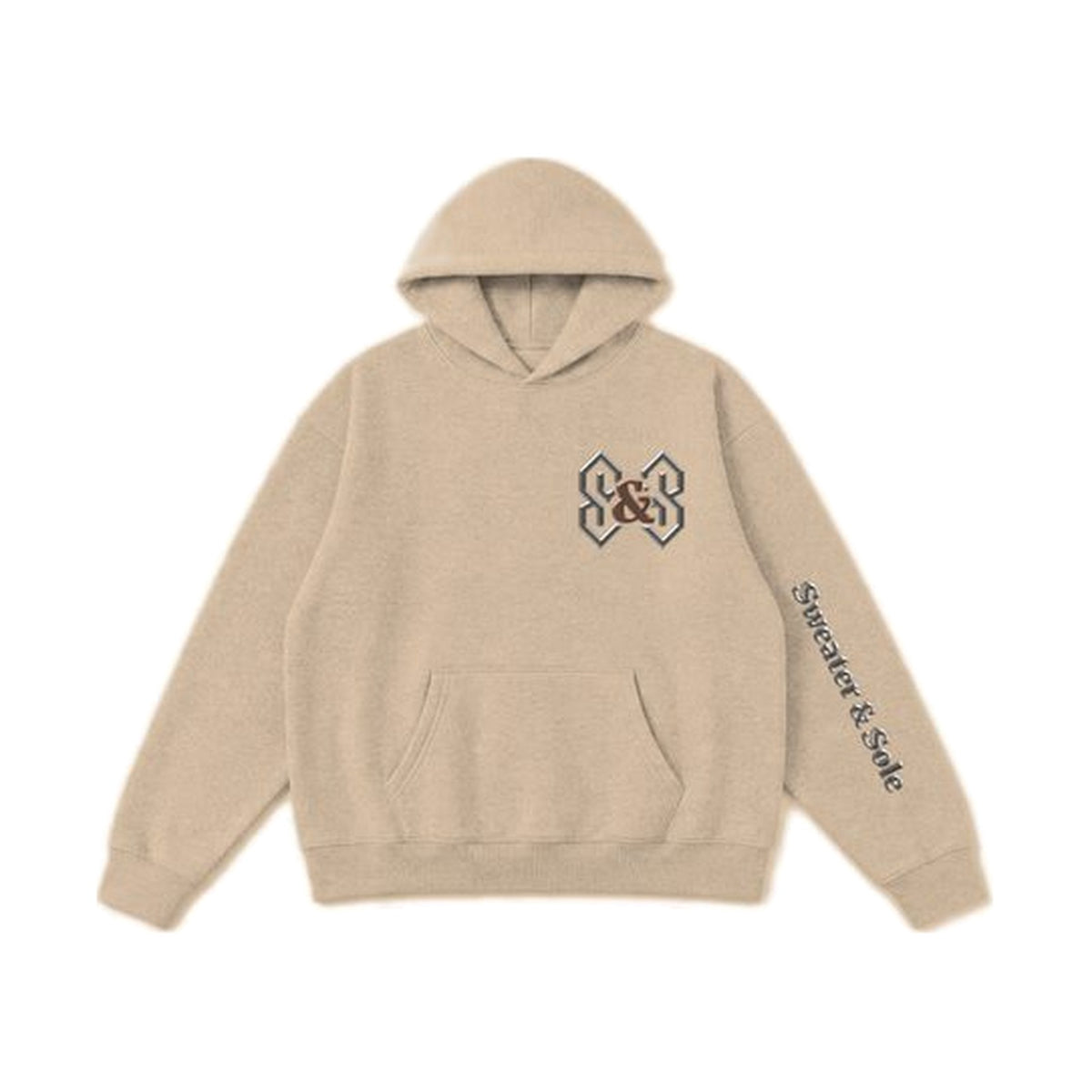 06 Gothic hoodie in Khaki, front