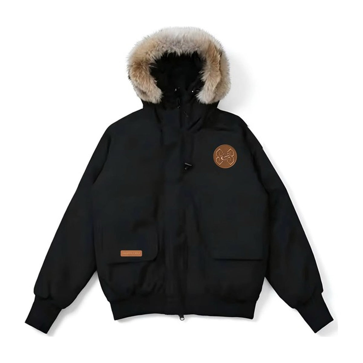 S&S Hooded Bomber, Black with copper patches