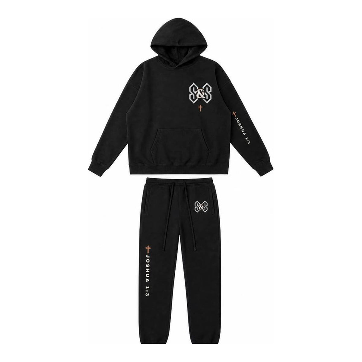 F1 Sole of Your Foot hoodie and sweatpant set in Black, front