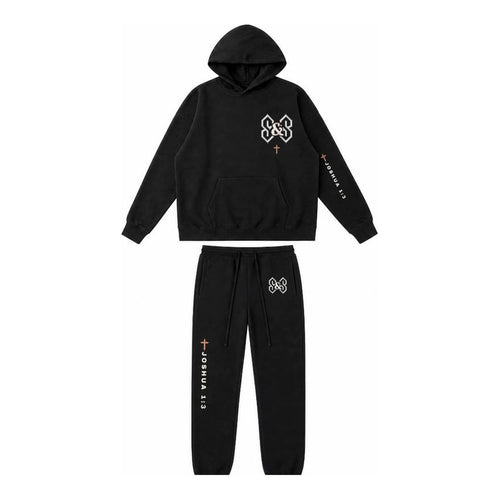 F1 Sole of Your Foot hoodie and sweatpant set in Black, front