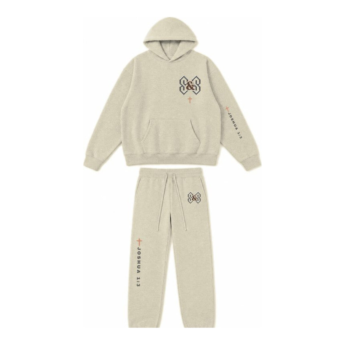 F1 Sole of Your Foot hoodie and sweatpant set in Cream, front