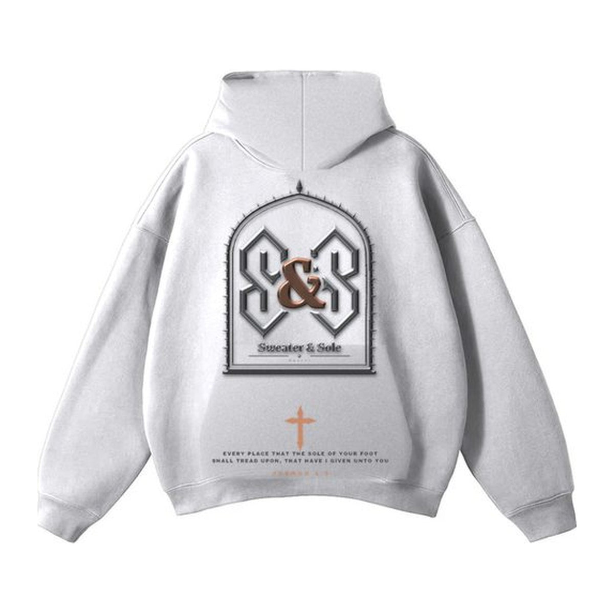 F1 Sole of Your Foot hoodie in Heather Grey, back