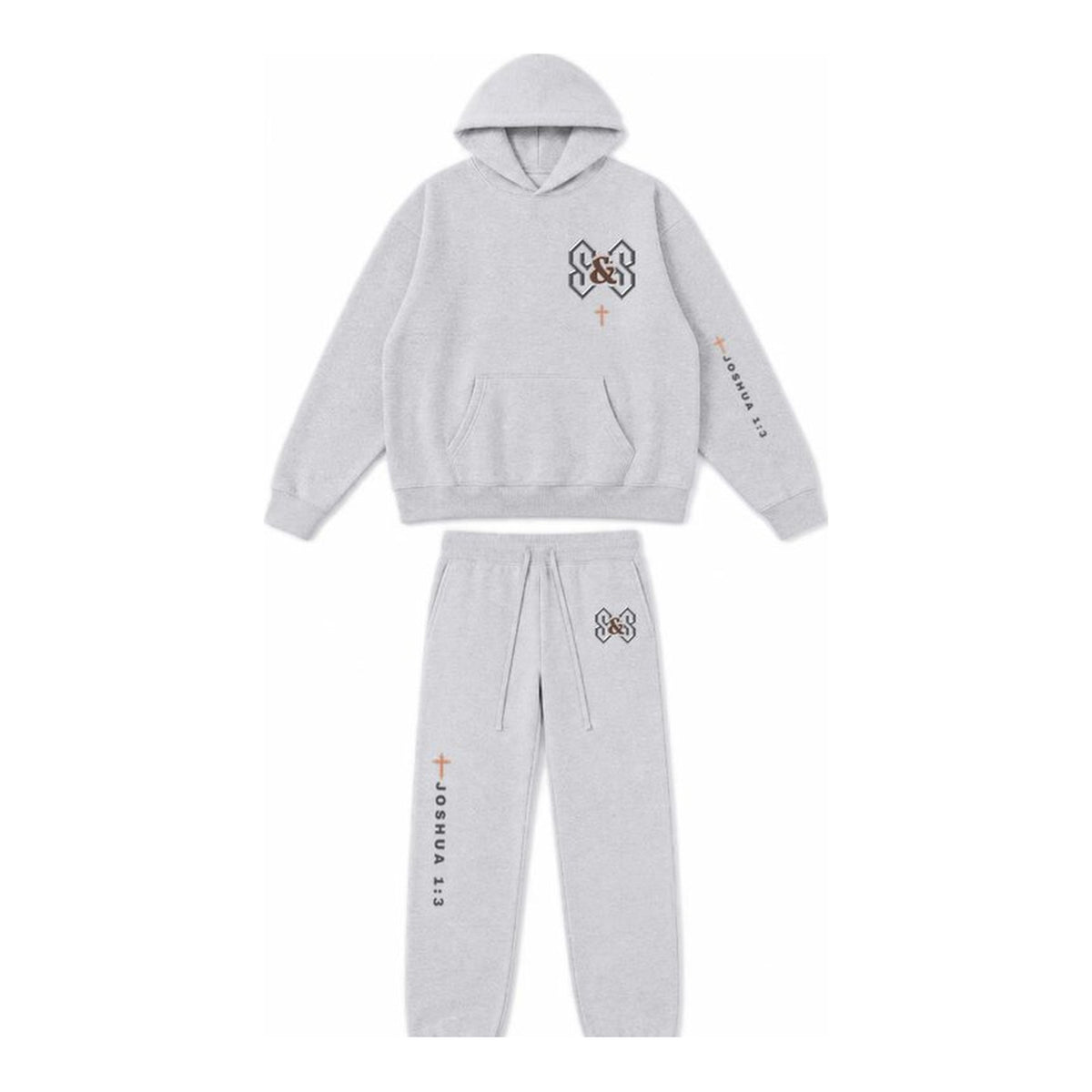 F1 Sole of Your Foot hoodie and sweatpant set in Heather Grey, front