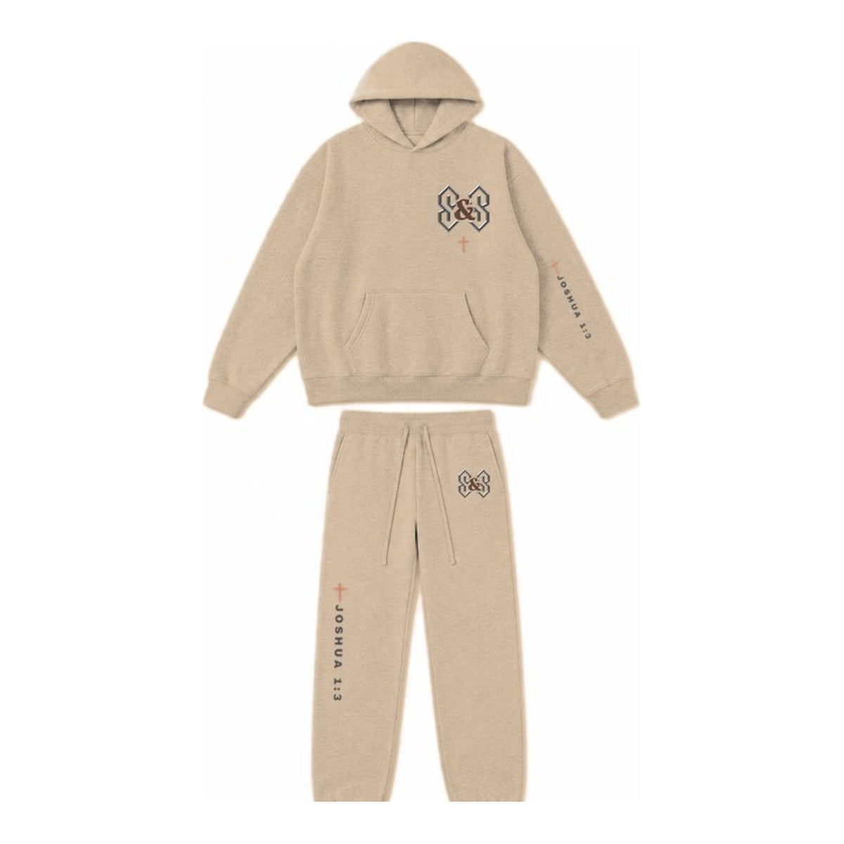 F1 Sole of Your Foot hoodie and sweatpant set in Khaki, front