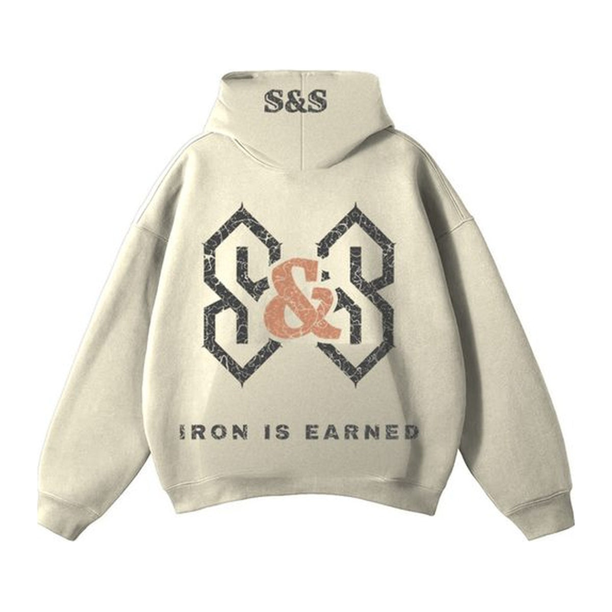 G1 Iron hoodie in Cream, back