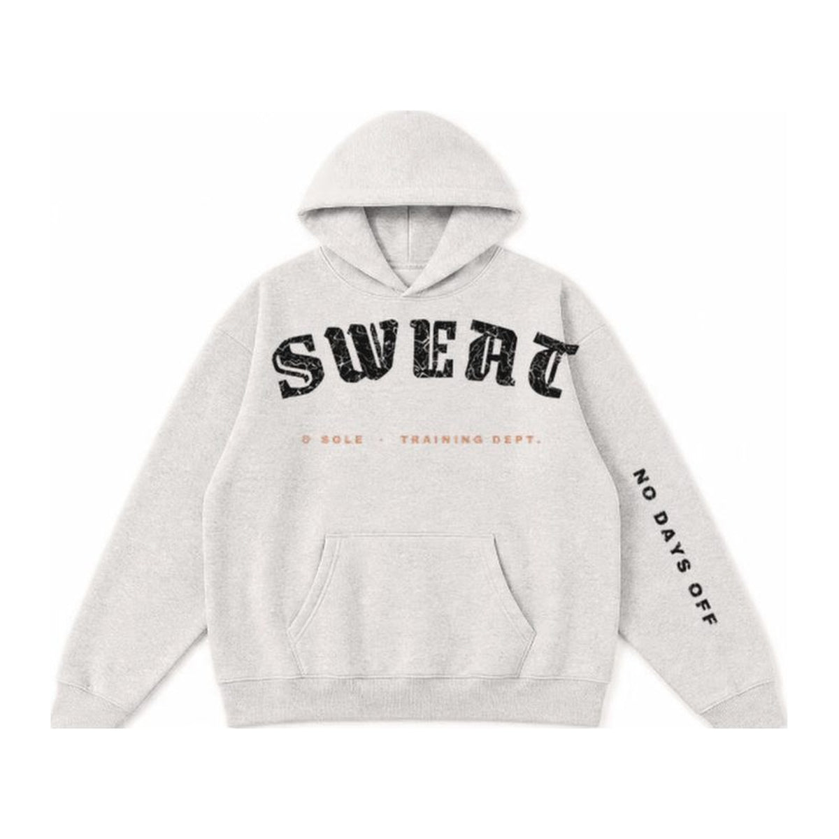 G2 No Days Off hoodie in Oatmeal Grey, front