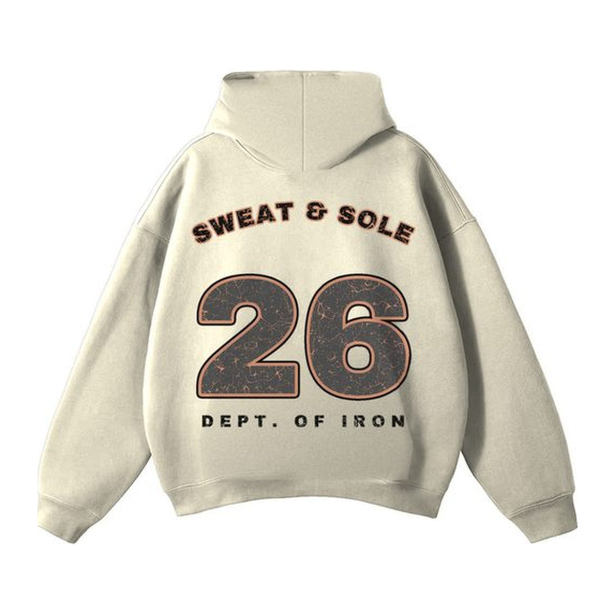 G3 Dept. of Iron hoodie in Cream, back