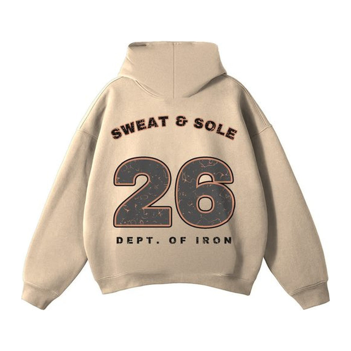 G3 Dept. of Iron hoodie in Khaki, back