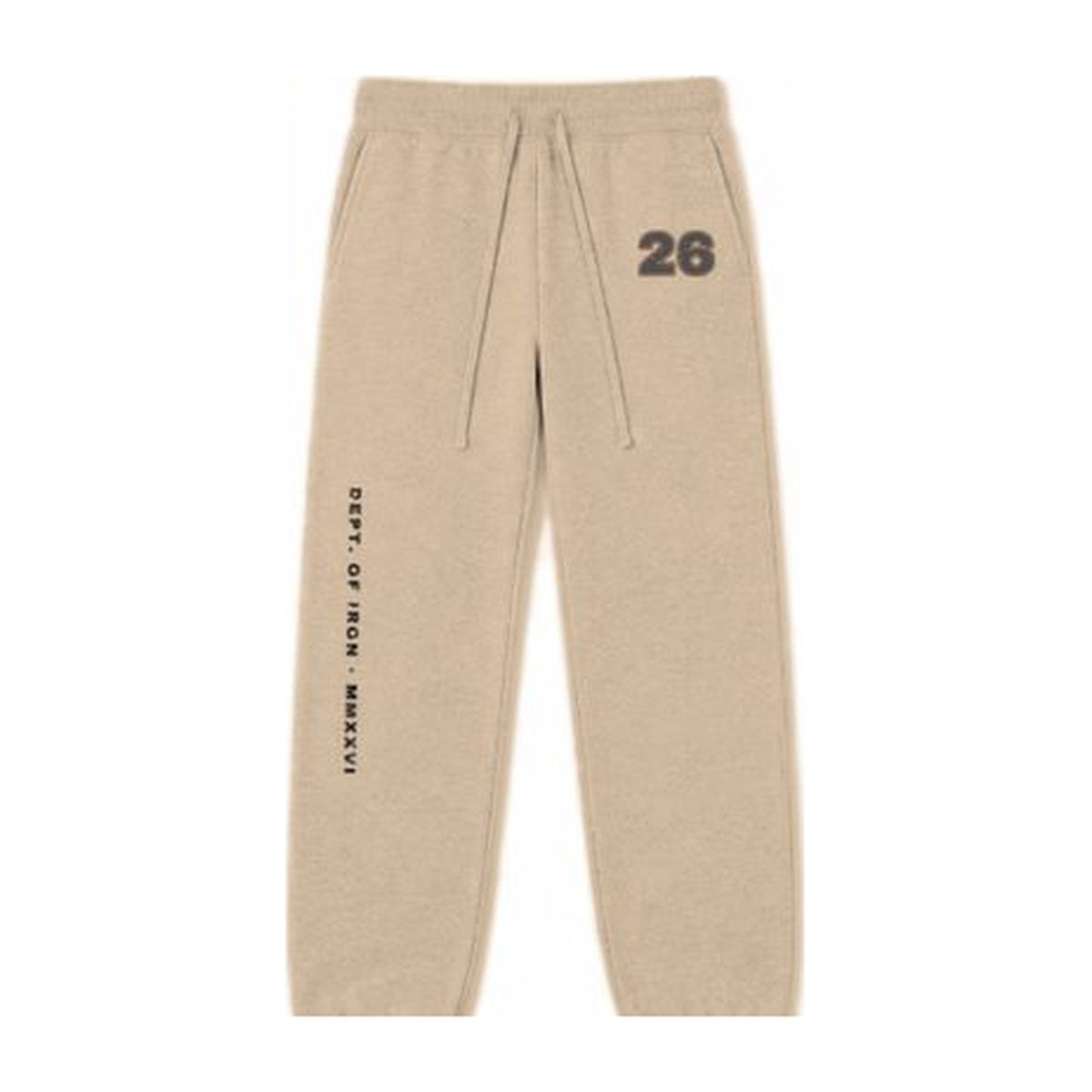 G3 Dept. of Iron sweatpants in Khaki, front