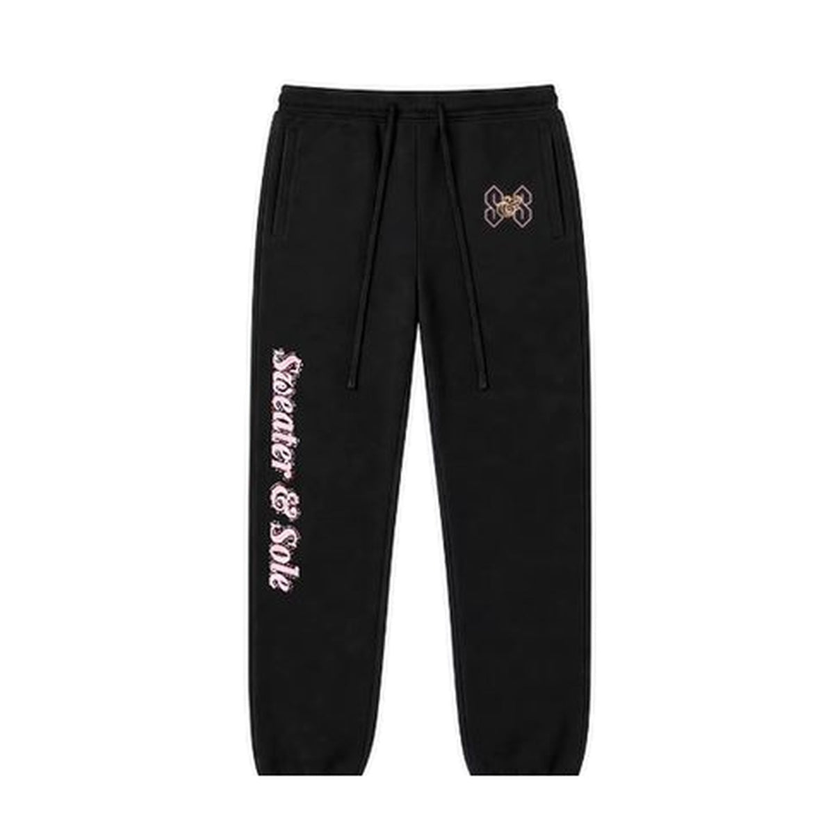 L01 Neon Rose sweatpants in Black, front