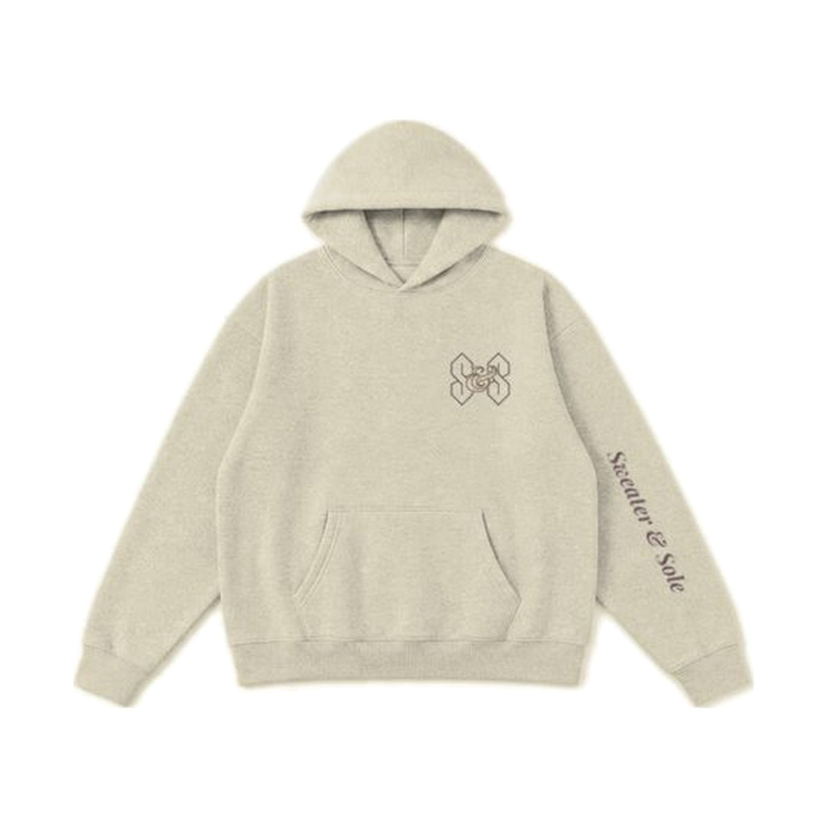 L01 Neon Rose hoodie in Cream, front