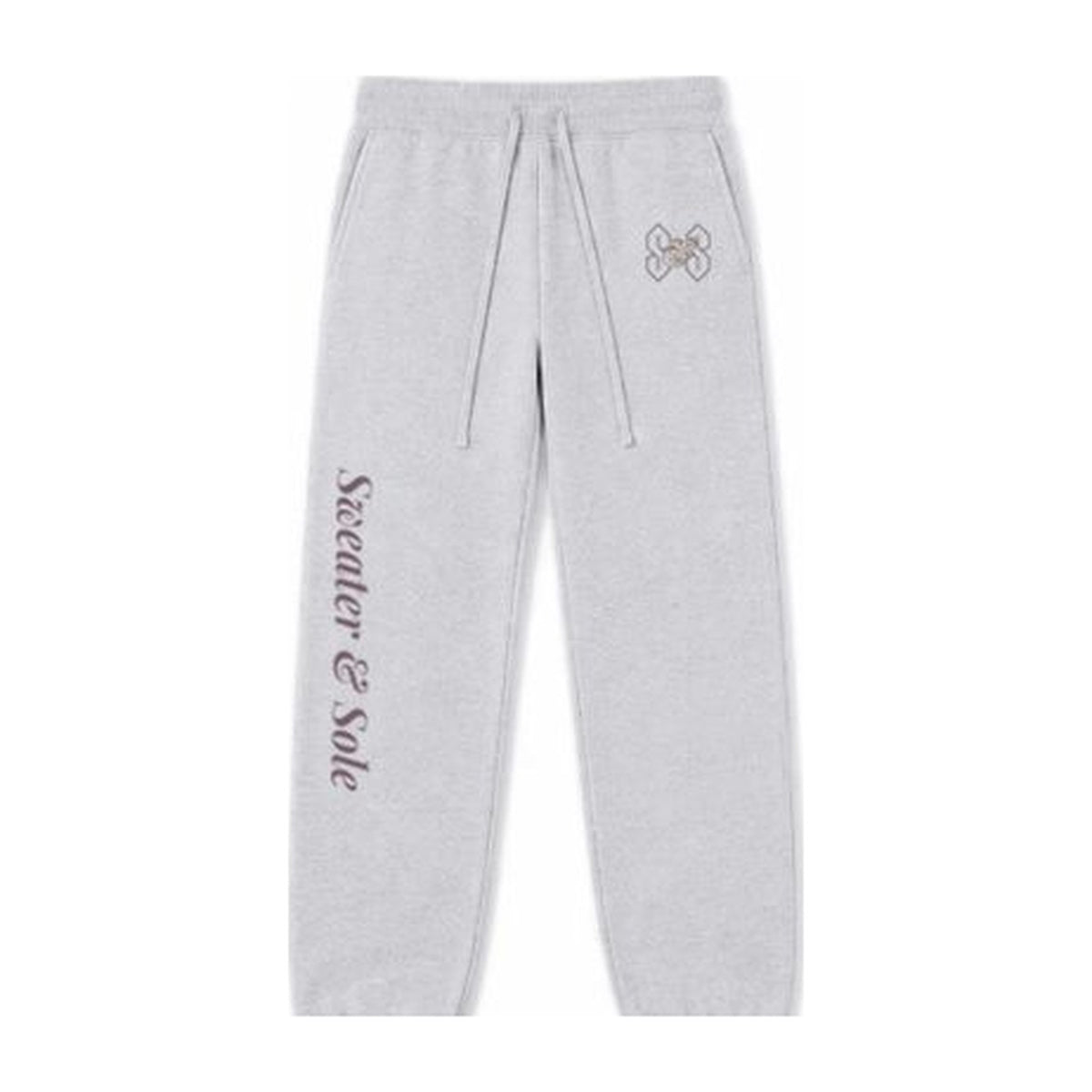 L01 Neon Rose sweatpants in Heather Grey, front