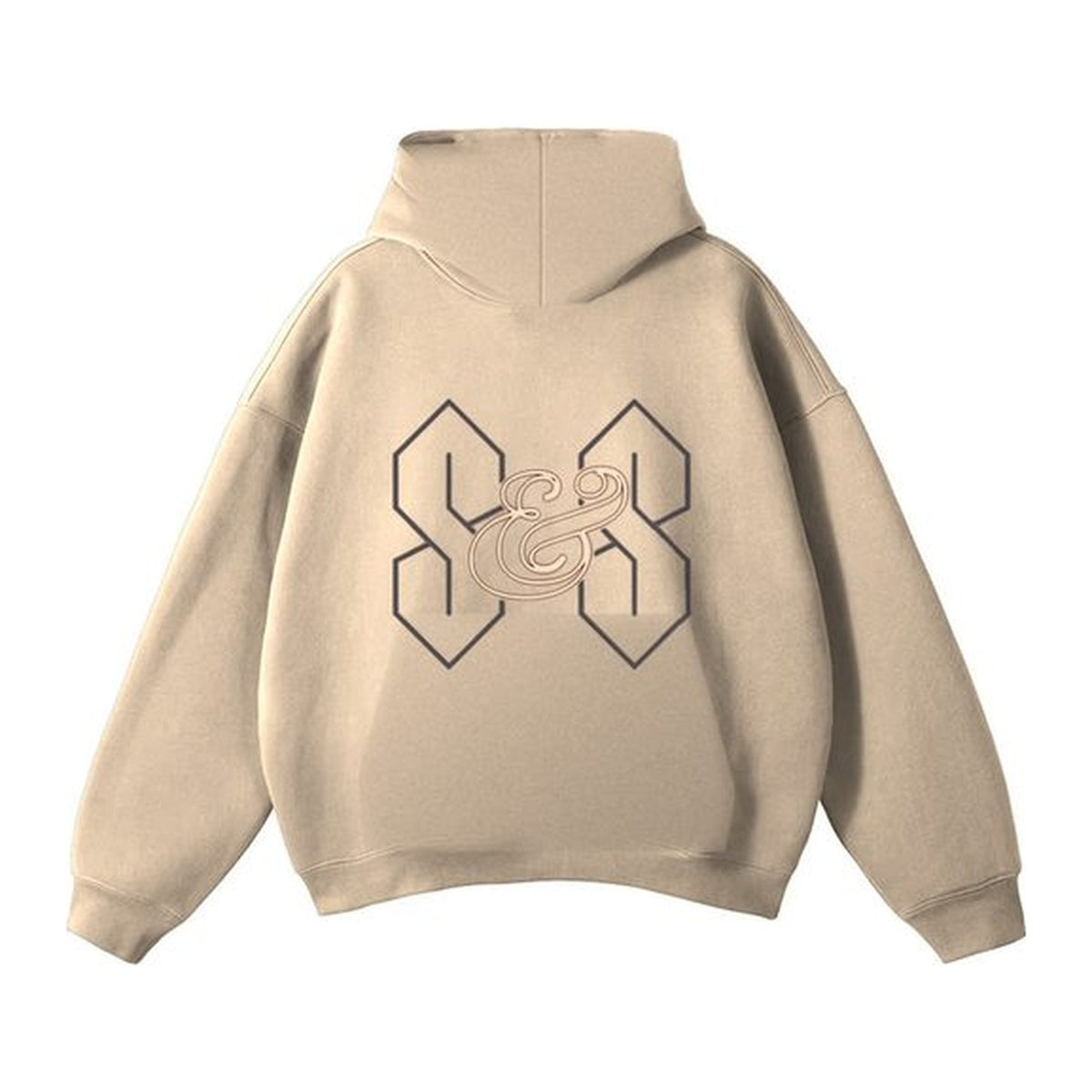 L01 Neon Rose hoodie in Khaki, back