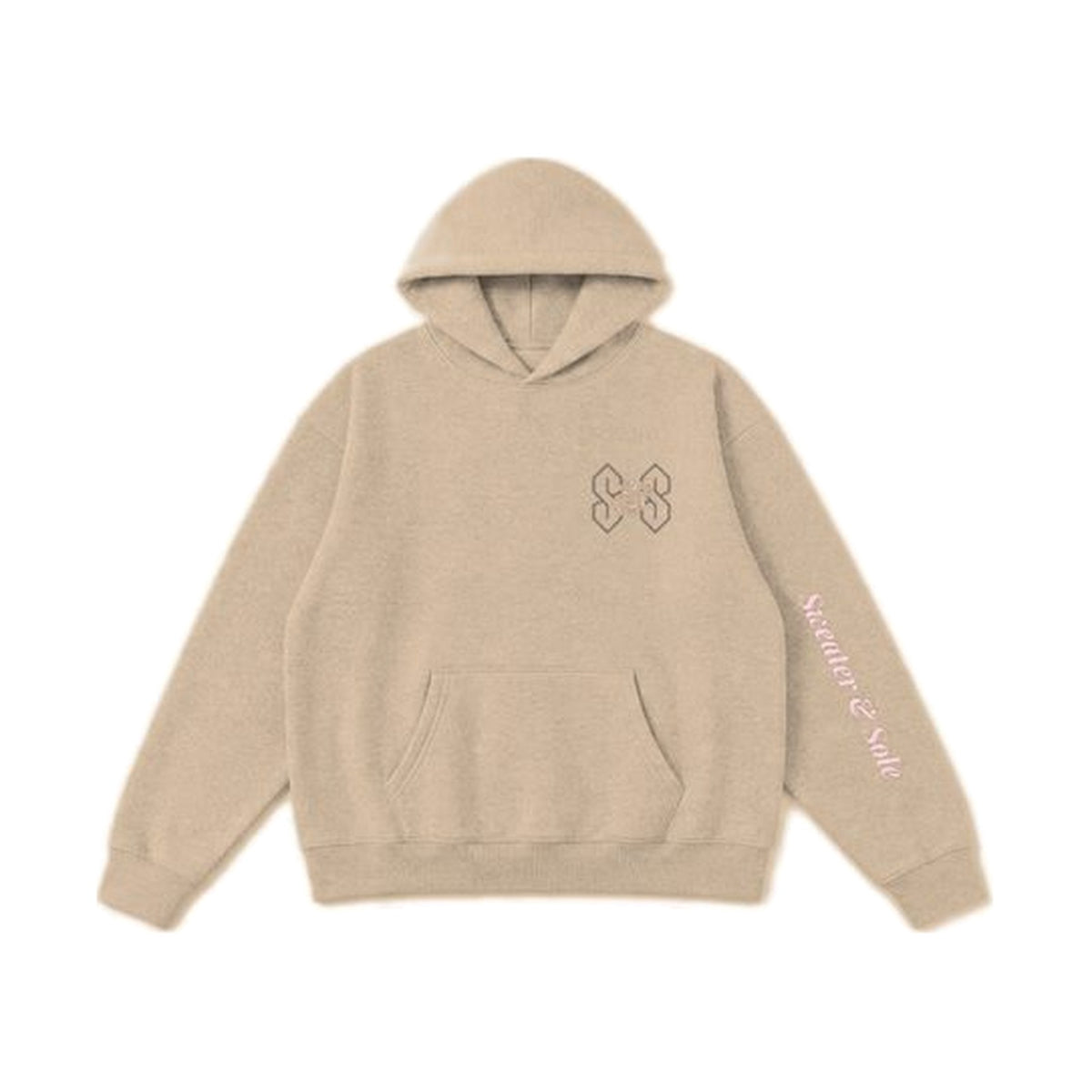 L01 Neon Rose hoodie in Khaki, front