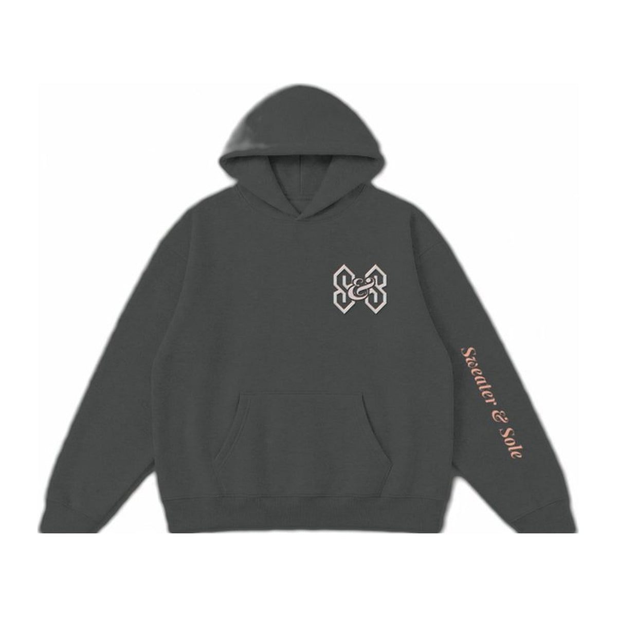L02 Forged Rose hoodie in Charcoal, front