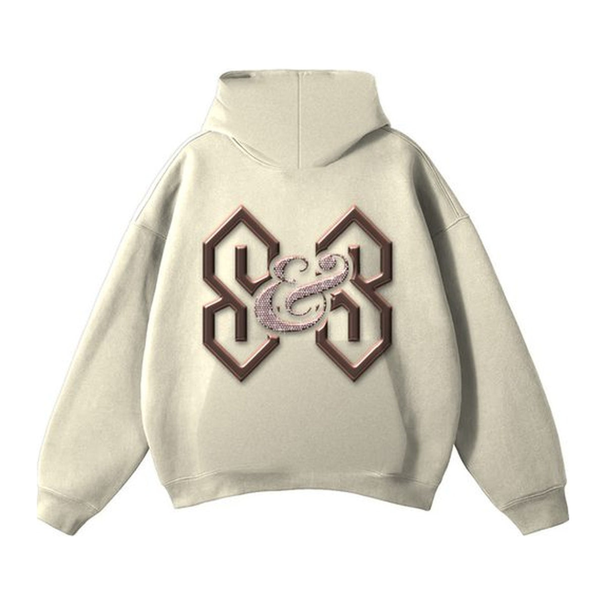 L02 Forged Rose hoodie in Cream, back