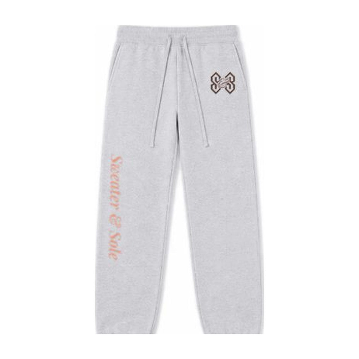 L02 Forged Rose sweatpants in Heather Grey, front