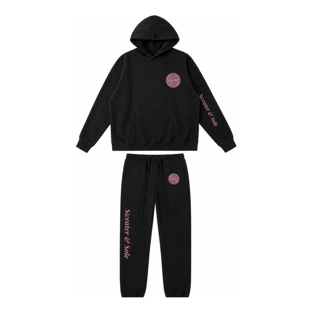 L03 Sole hoodie and sweatpant set in Black, front
