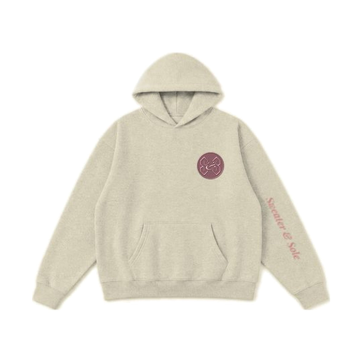 L03 Sole hoodie in Cream, front