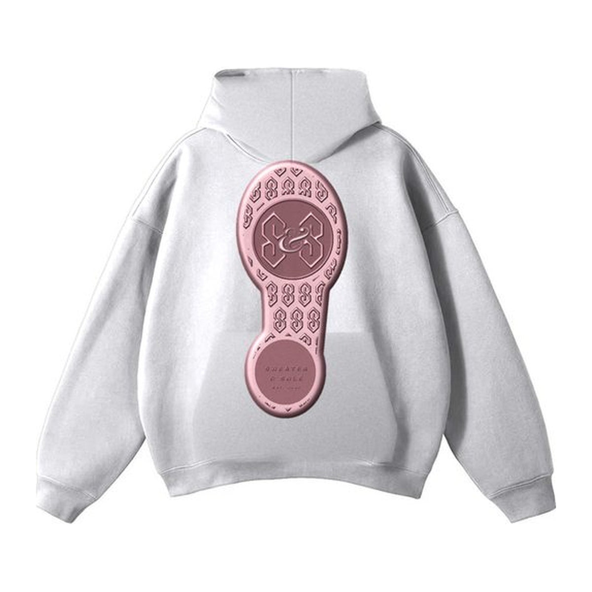 L03 Sole hoodie in Heather Grey, back