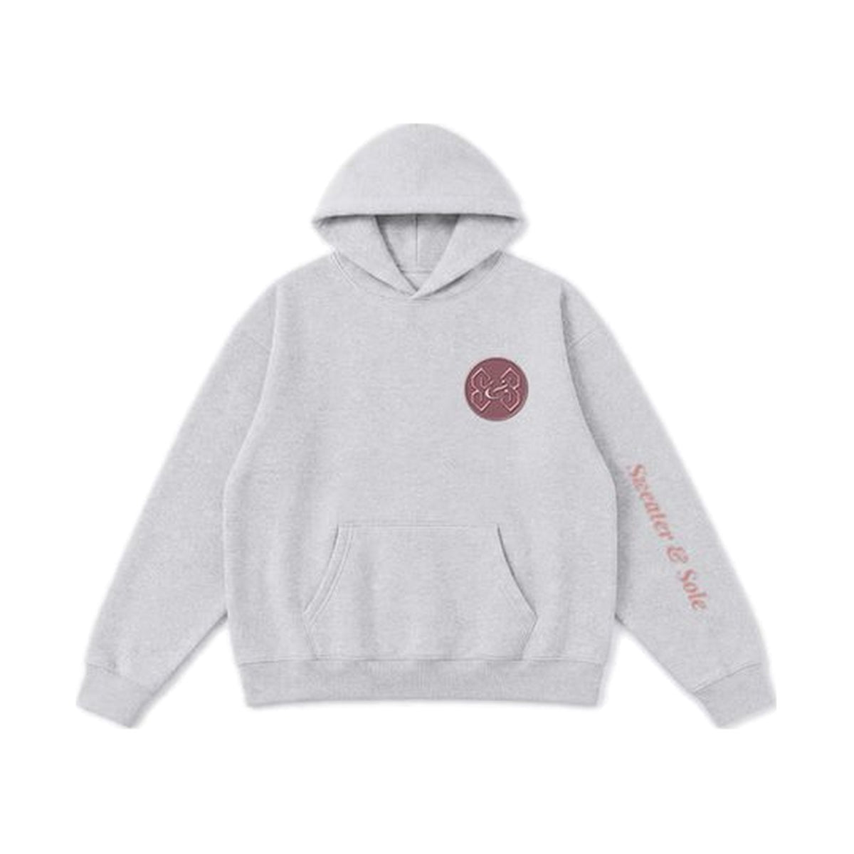 L03 Sole hoodie in Heather Grey, front