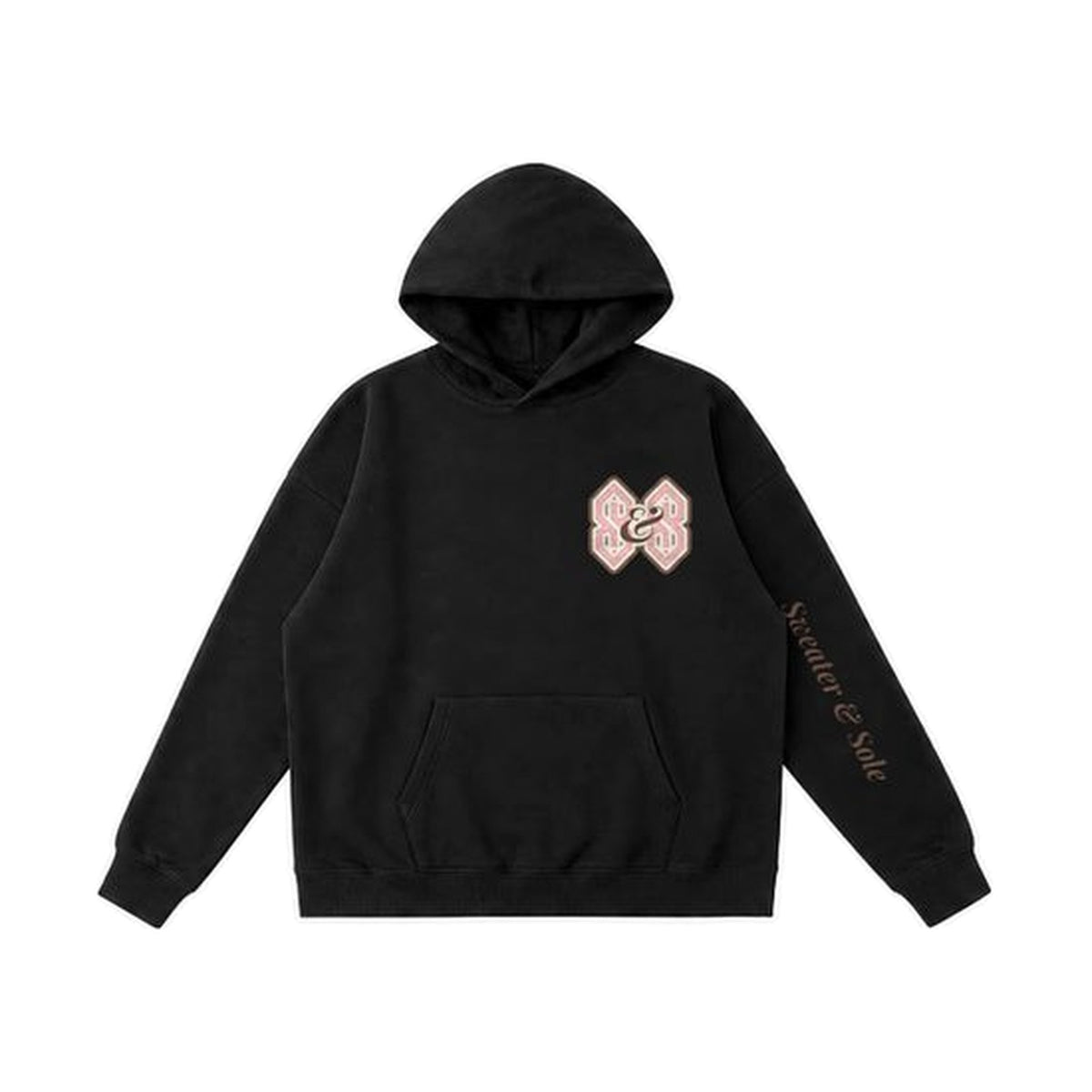 L04 Varsity hoodie in Black, front